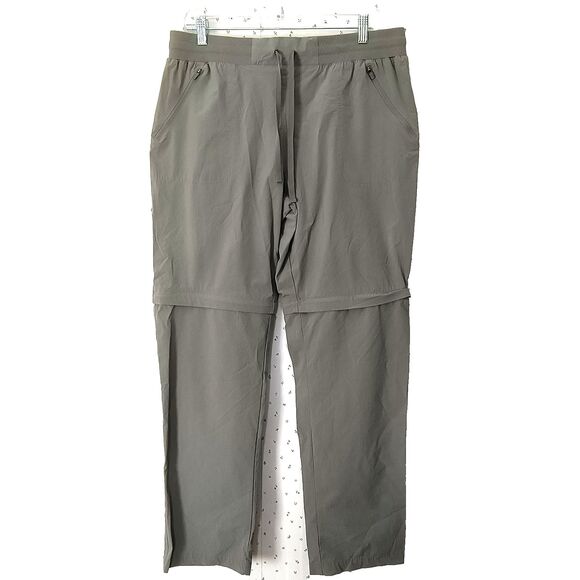 Mountain Hardwear Pants - Mountain Hardwear Hiking Pants Womens 12 Olive Green Zip Off Convertible Stretch
